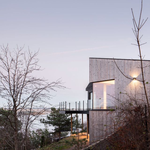 Detaljer av fasade på hus