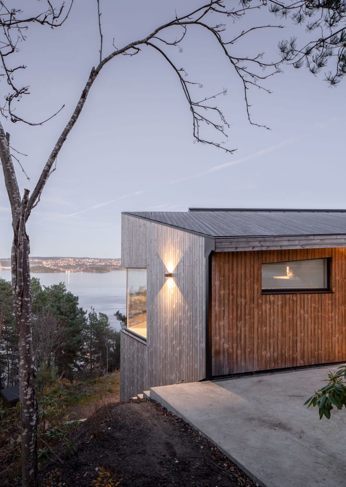 Hus med belysning