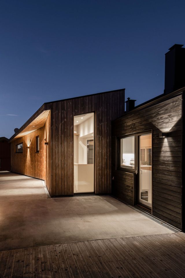 Fasade på moderne hus
